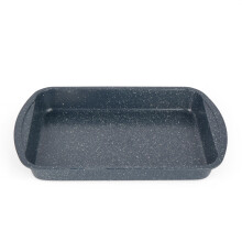 Russell Hobbs Nightfall Stone 38 cm Roasting Pan - Non-Stick Deep Baking Tray, Carbon Steel Ovenware, Ideal for Roasting Meat and Vegetables, Large