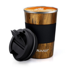 Tlater Travel Mug, 380ml Insulated Coffee Cup Travel Mug with Leakproof Lids - Double Walled Vacuum Stainless Steel Travel Coffee for Hot & Cold