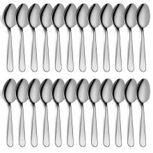 Teaspoons Set of 24, 6 inch Stainless Steel Tea Spoons, Food grade Cutlery Spoons Set for Tea, Coffee, Use for Home, Kitchen, Restaurant, Dishwasher