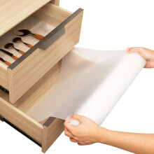 Linda's Essentials Kitchen Drawer Liners (44.5 x 500 cm) - Non-Slip Cupboard & Fridge Mats, Protects from Spills, Multi-Use Shelf & Cabinet Liner,