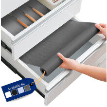 Kitchen Drawer Liners by Linda?s Essentials (44.5 x 500 cm) - Non-Slip Cupboard & Fridge Mats, Protects from Spills, Multi-Use Shelf & Cabinet Liner,