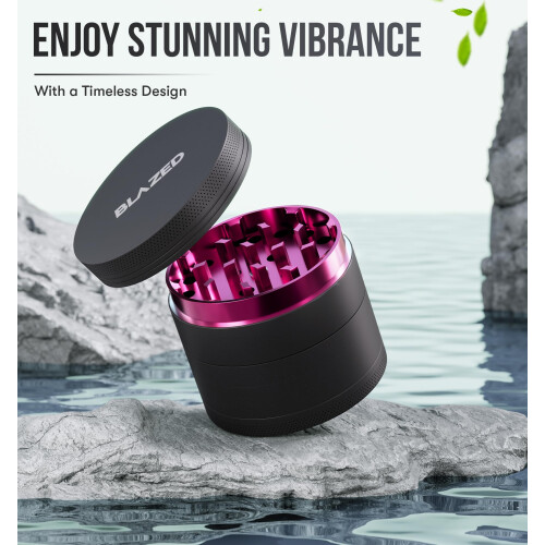 Blazed Large Aluminium Herb Grinder (Pink) 1