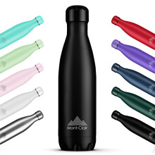 Mont-Clair l'O Stainless Steel Water Bottle, Vacuum Insulated - BPA Free, 12h Hot & 24h Cold Drinks, Metal Water Bottle 500ML Leakproof, Ideal for