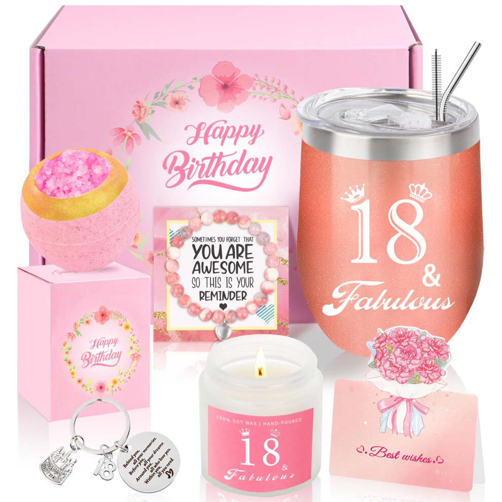 Witcolor 18Th Birthday Gifts For Girls, Happy 18Th Birthday Basket Gifts Box For Best Friends Neice Daughter Granddaughter Sister Her Girlfriend Classmate