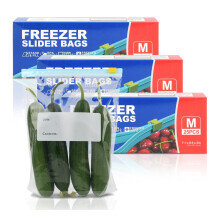 75PCS Zip Lock Food Storage Freezer Bags, TAIYUNWEI Reusable Sandwich Bags with Expandable Bottom?Freezer and Microwave Safe, for Sanwich, Fruit,