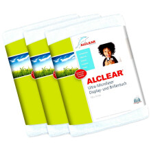 ALCLEAR 950003i_3 Special Display Cloths Ultra Microfibres 19 x 14 cm Set of 3 White