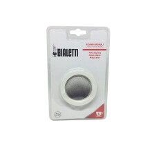 Bialetti Moka Seal and Aluminum Filter, White, 72mm, For 6 Cup Coffee Maker