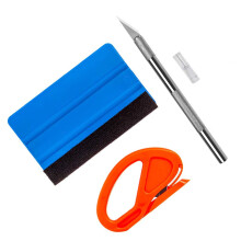 Ewrap Vinyl Wrap Install Tool Window Film Tint Application Kit Craft Tool Wallpaper Tool with Vinyl Squeegee, Trimming Tool for Film Wrapping, Craft