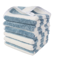 SINLAND Brushed Microfiber Facial Cloths Fast Drying Washcloth 12inch x 12inch Absorbent Face Wash Cloth Soft Makeup Remover Cloths
