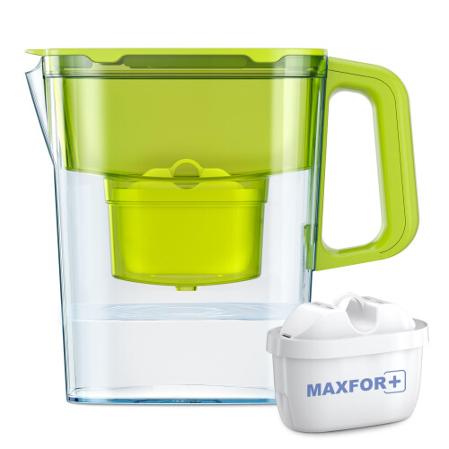 Aquaphor AQUAPHOR Water Filter Jug Compact with 1 X Maxfor+ Filter - 2.4L Capacity - Light Green 1