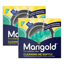 Cleaning Me Softly Non-Scratch Scourer - 2 Packs of 2 Scourers | Gentle Cleaning Pads for Kitchen & Home | Long Lasting & Eco-Friendly | 12.6 x 2.5 x