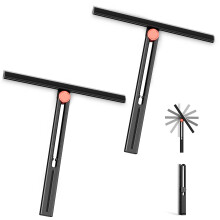 DALIPER Upgraded Shower Squeegee for Glass Doors 2-Pack, 360? Rotating Bathroom Squeegee for Shower Glass Door, Mirror, Tile, Kitchen - Glass Shower