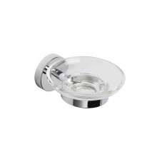 Croydex Pendle Flexi-Fix Soap Dish & Holder, Chrome, Metal, 54 x 108 x 128mm, QM411941