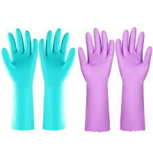 Elgood Reusable Washing up Gloves Latex Free Dishwashing Gloves with Cotton Lining, Non-Slip and Waterproof Cleaning Gloves for Kitchen 2 Pairs