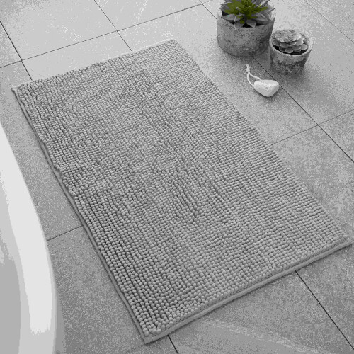 Catherine Lansfield Catherine Lansfield Bobble Bath Mat Silver Grey