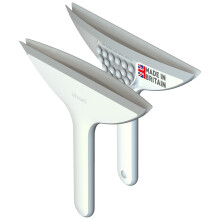 Inhouse Stick+Store Curved Shower Squeegee. Made in Britain. Duo 2-in-1 Curved & Straight Blades Clean Streak-Free on Curved Screens & Flat Bathroom