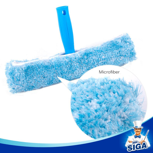 MR.SIGA Professional Window Cleaning Combo - Squeegee & Microfiber Window Scrubber, 10" 2