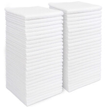 AIDEA Microfibre Cleaning Cloths Pack of 50, Multifunctional Reusable Cleaning Towels, Lint Free Streak Free Washable Cloth Duster for House, Kitchen,