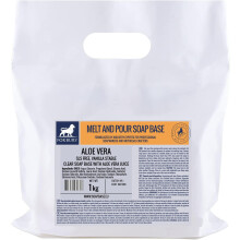 Forbury Aloe Vera Glycerine Soap Transparent Soap Base Raw Soap 1 kg (SLS Free) Melt and Pour Clear Soap Base
