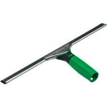 UNGER 79000 ErgoTec Window Squeegee 35cm - Rubber Squeegee Blade, Stainless Steel Channel & Rubber Grip Handle - Window Cleaning Equipment