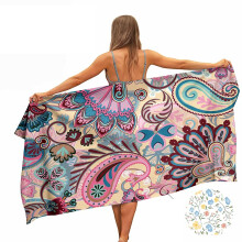 Ulticool Microfibre Towel ? Cashmere Flowers ? 160 x 80 cm ? Lightweight Travel Towel Quick Drying Bath Towel Beach Towel Sauna Towel Microfibre