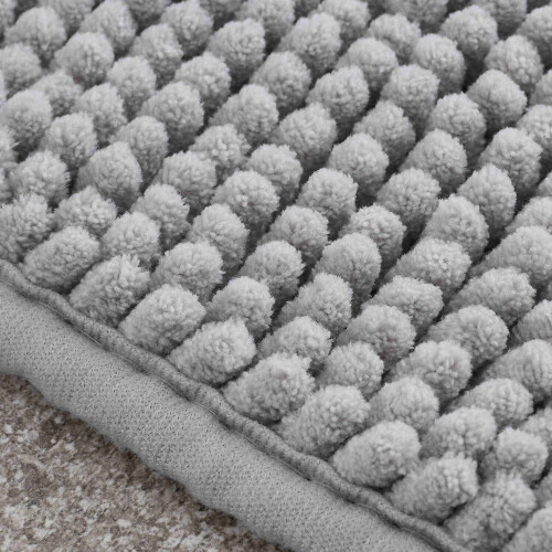 Catherine Lansfield Catherine Lansfield Bobble Bath Mat Silver Grey 2
