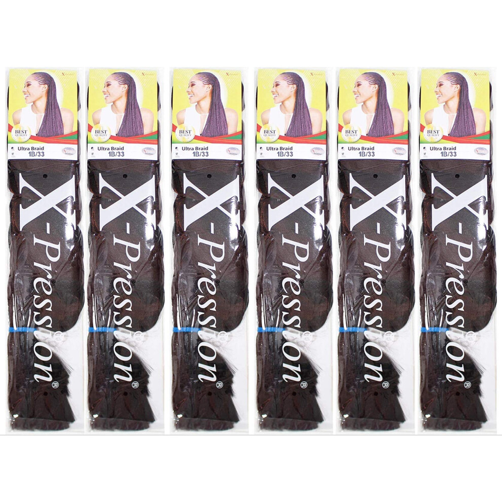 X-Pression Ultra Braid Hair Extension Color 33 (6 Pcs Offer)