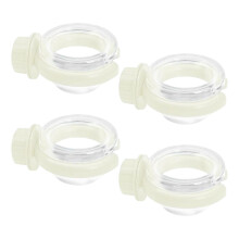 4Pcs Transparent Bird Water Feeder and Food Dispenser for Cage Hanging Easy Clean for Small Parrots