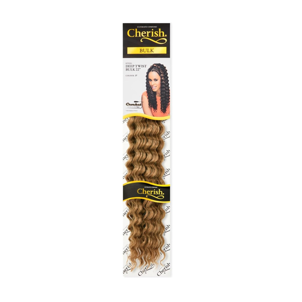 Cherish Unisex Light Cherish/Deep Twist Bulk 22'' / Crochet Hair Braids/Colour - Color 27