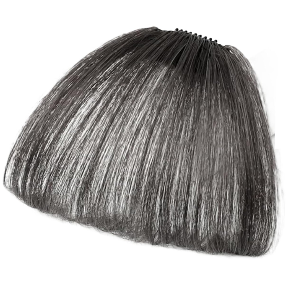 Belle G Clip In Human Hair Synthetic Fringe (Dark Brown)