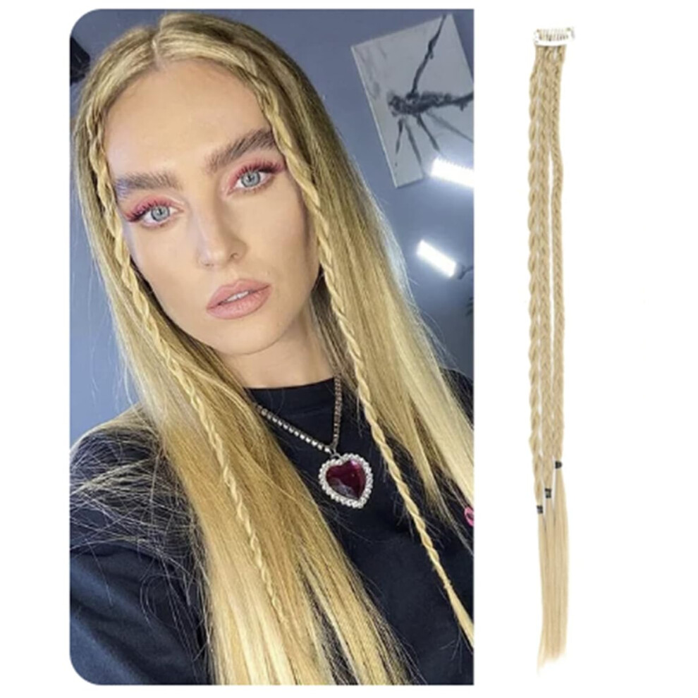Belle G Unisex Dark Hair Extensions Clip In Box Braids ( Blonde)