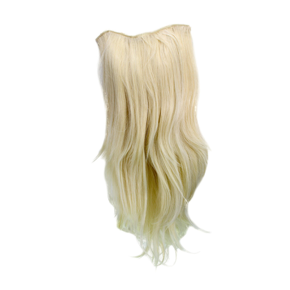 Wig Me Up Unisex Silver - H9505 Clip-In Hairpiece With 7 Clips, 3/4 Wig 60 Cm Long, Straight, Hair Extension Platinum Blondr