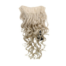Hairpiece Halfwig (half wig) 7 Microclip Clip In Extension VERY long BEAUTIFUL curls curled curly MIXED BLOND strands dark blond & platinum ends