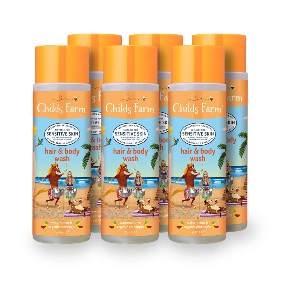 Childs Farm | Kids Hair & Body Wash | Watermelon & Organic Pineapple | Gently Cleanses | Suitable For Dry, Sensitive & Eczema-Prone Skin | Multipack