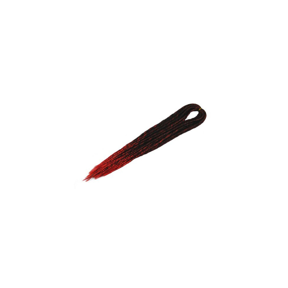 Elysee Star Unisex Black,Red Dreads Black Dark Red Transitional Dreadlocks Double Ended Synthetic Dread