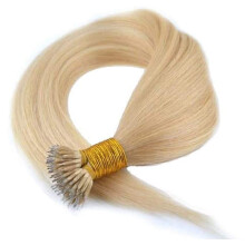 Rapunzels Nano Tip Remy Hair Extensions Use with Nano Rings 1gram 18" (24 Medium Gold Blonde, 100 Bond)