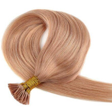 Rapunzels Pre Bonded Stick Tip/I Tip Real Remy Human Hair Extensions Micro Ring 0.5gram 18" (16 Caramel Blonde, 200 Bonds)