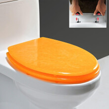 Glitter Resin Toilet Seat Soft Close Lid with Quick Release and Adjustable Hinges