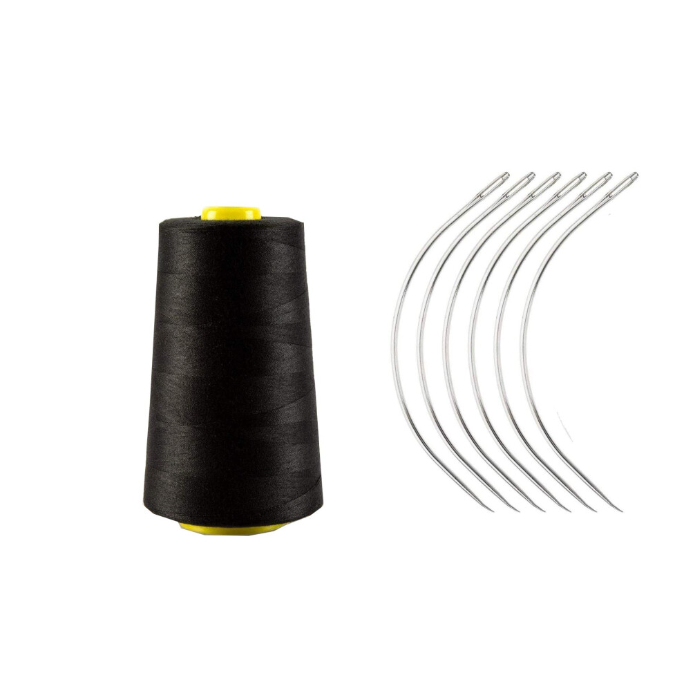 Nmb Unisex Stainless Steel Curved Hair Extension Weaving Thread And Needle For Hair Extensions, Wigs, Lace Wigs And La Weave