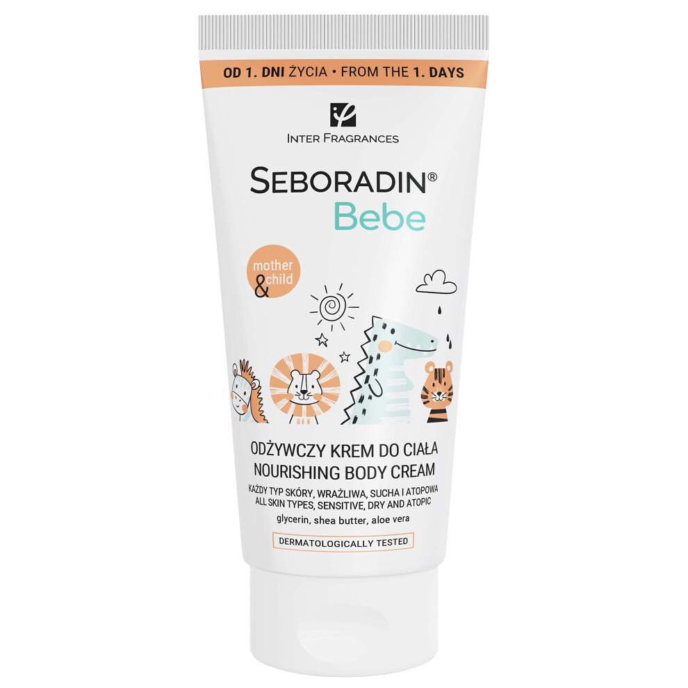 Seboradin Bebe Nourishing Body Cream For Babies Children And People With Sensitive Dry Atopic Skin Baby Care From Day One Aloe Vera Apricot Kernel Oil