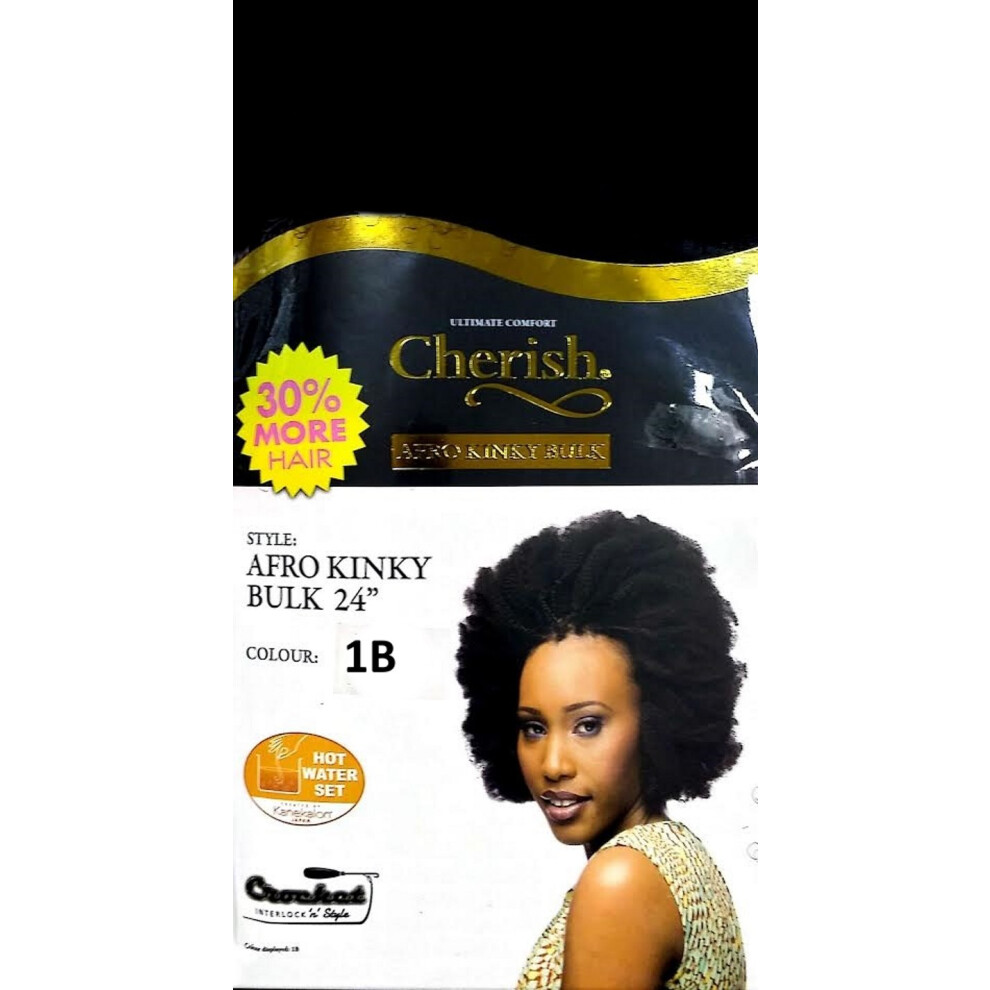 Cherish Unisex Bulk - Afro Kinky 24" (1B)