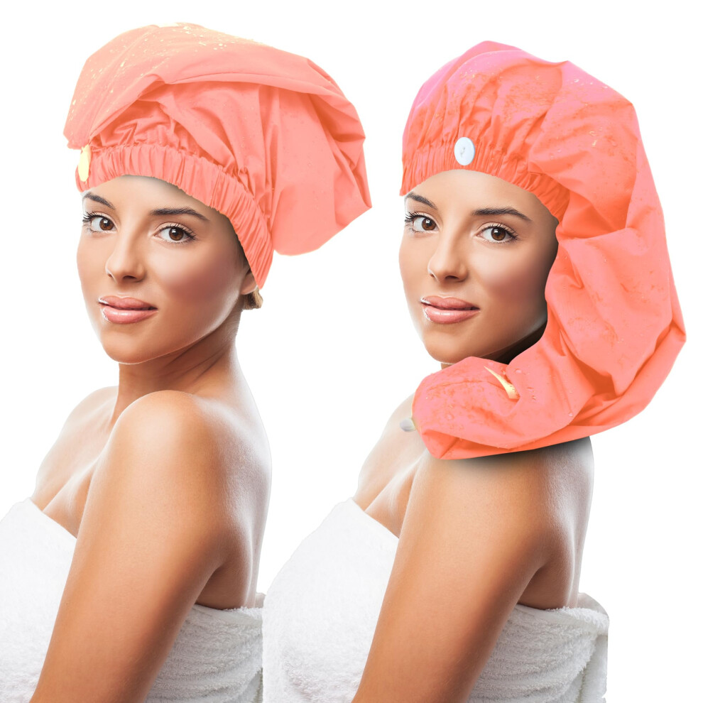 The OG Shower Cap - Pink large shower cap for Long Hair, Braids, Dreadlocks and Hair Extensions - Waterproof, Washable, Reusable Hair Accessories for-image-OPC-PRFNXV7-NEW
