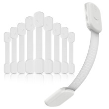 Lake Storm? Cupboard Locks for Children - 10 Pack | Child Safety Locks for Kitchen Cupboards | Baby Proofing Cabinet Drawer Locks | No Drilling | 3M