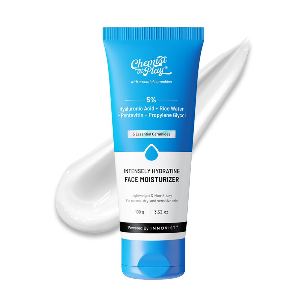 Chemist At Play Chemist At Play's Intensely Hydrating Face Moisturizer | Hydrates Up To 24 Hours | Repairs Skin Barrier | Lightweight, Non-Sticky Formula | Best For