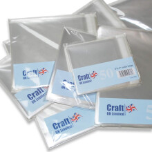 Craft UK 8x8 Poly Bags-50 pack, Card