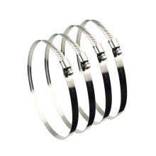 4Pcs 194-216mm Hose Clips Adjustable 304 Stainless Steel Duct Clamps Hose Clamp Pipe Clamp Air Ducting Clamp Worm Drive Hose Clamps