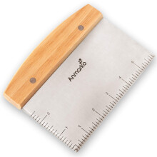 Stainless Steel Metal Griddle Scraper Chopper - Great as Dough Cutter for Bread and Pizza Dough - Multipurpose Kitchen Utensil for Flat Top Griddle -