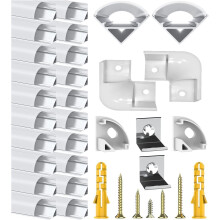 Chesbung 20 Pack 1Meter/3.3ft V Shape Led Aluminum Channel, Led Aluminum Profile with Cover, LED Channels and Diffusers with End Caps