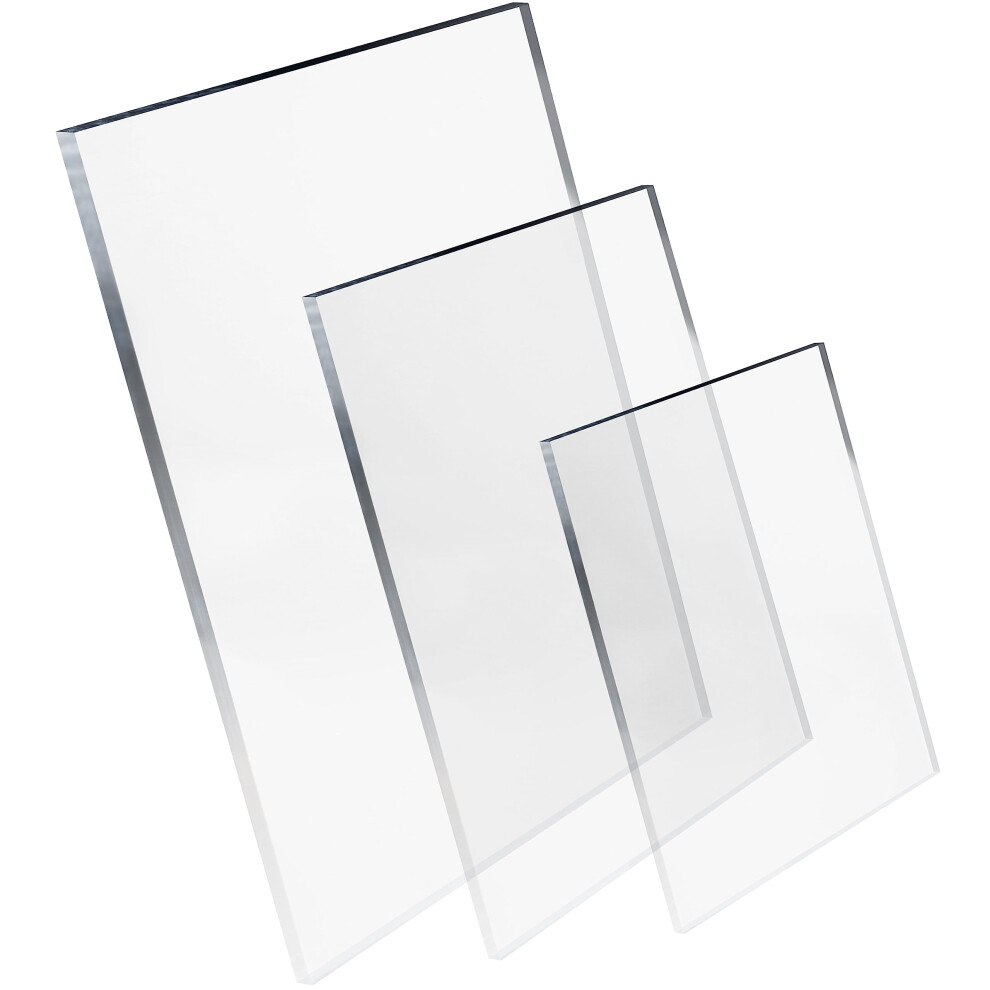 Pixly Crystal Clear Acrylic Perspex Plastic Sheet | Transparent | A5 A4 A3 | 2Mm/3Mm/5Mm Thickness - Multipurpose Crafting, Diy And More (Thickness: 96926840