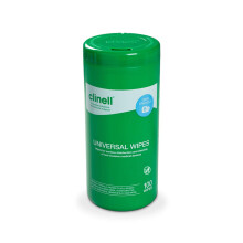 Clinell Universal Cleaning and Disinfectant Wipes for Surfaces - Tub of 100 Wipe